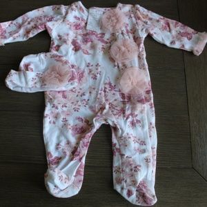 Onsie with Footie Floral 3-6 months